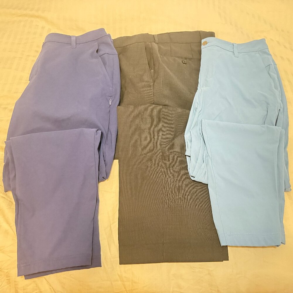 $753 Authentic HUGO BOSS & 2X LULULEMON Men's Dress Casual Trousers Sz.36R / 34